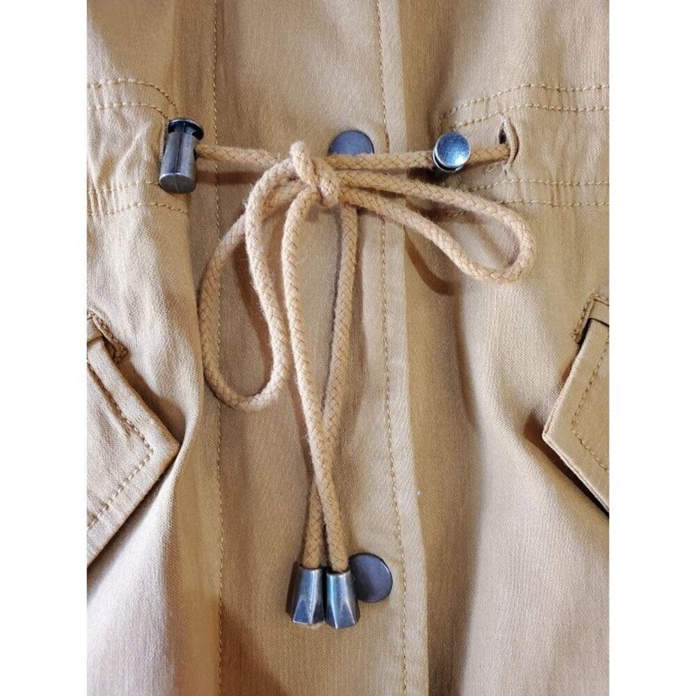 Eden Society Womens Mustard Yellow Drawstring Cinch Waist Jacket XL - Picture 6 of 10